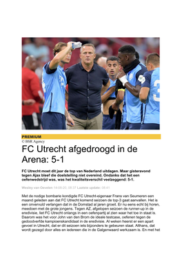 FC Utrecht Afgedroogd in De Arena: 5-1