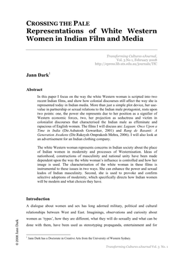 Representations of White Western Women in Indian Film and Media