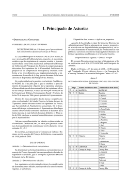 I. Principado De Asturias
