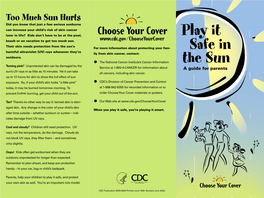 Play It Save in the Sun: a Guide for Parents Brochure