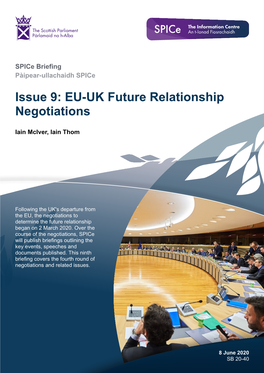 Issue 9: EU-UK Future Relationship Negotiations