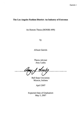 An Honors Thesis (HONRS 499) by Allison Garrels Thesis Adviser Amy Leahy Ball State University Muncie, Indiana April 2007 Expect