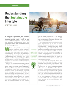 Understanding the Sustainable Lifestyle by STEVEN COHEN