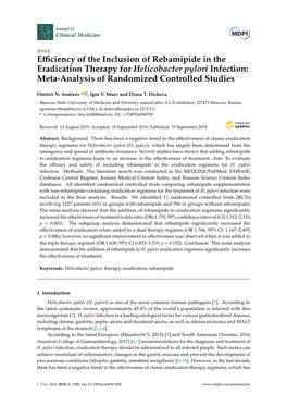 Efficiency of the Inclusion of Rebamipide in The