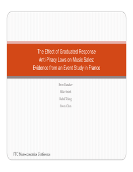 The Effect of Graduated Response Anti-Piracy Laws on Music Sales: Evidence from an Event Study in France