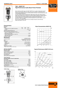 TAD – 6V6GT-CZ High Performance Audio Beam Power Pentode Produktbild