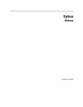 Sylius Release