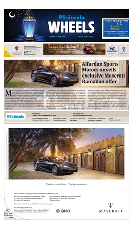 Alfardan Sports Motors Unveils Exclusive Maserati Ramadan Offer