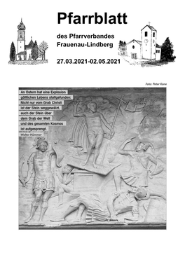 Pfarrblatt Des Pfarrverbandes Frauenau-Lindberg