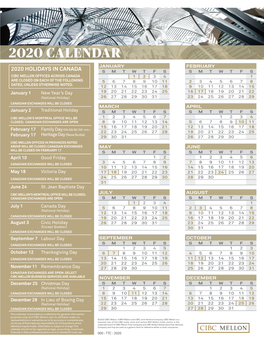 2020 Calendar