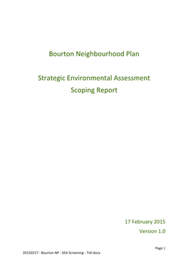 20150217 – Bourton NP – SEA Scoping