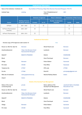 Institutional Information