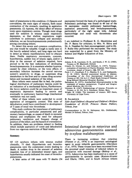 Intestinal Damage in Rotavirus and Adenovirus Gastroenteritis Assessed by D-Xylose Malabsorption