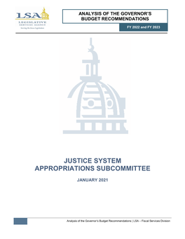 Justice System Appropriations Subcommittee