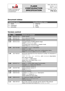 FTD-014 FLARM Configuration Specification