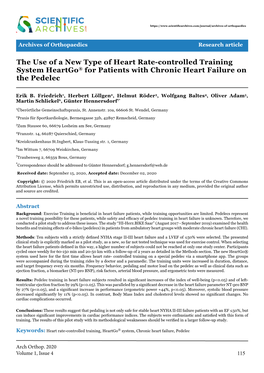 The Use of a New Type of Heart Rate-Controlled Training System Heartgo® for Patients with Chronic Heart Failure on the Pedelec