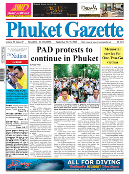 PAD Protests to Continue in Phuket