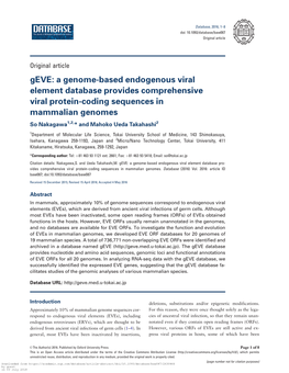 A Genome-Based Endogenous Viral Element