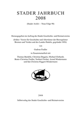 STADER JAHRBUCH 2008 (Stader Archiv – Neue Folge 98)