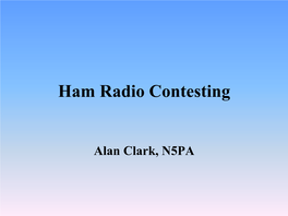 Ham Radio Contesting