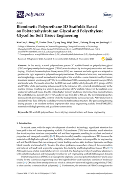 Biomimetic Polyurethane 3D Scaffolds Based on Polytetrahydrofuran