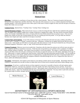 Knee Meniscus Tear