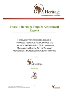 Phase 1 Heritage Impact Assessment Report