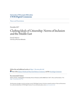 Clashing Ideals of Citizenship: Norms of Inclusion and the Middle East David J