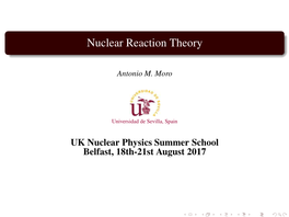 Nuclear Reaction Theory