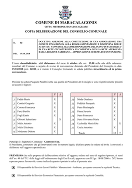 Comune Di Maracalagonis Citta' Metropolitana Di Cagliari