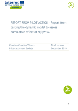 Report from Testing the Dynamic Model to Assess Cumulative Effect of N(S)