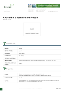 Cyclophilin E Recombinant Protein Cat