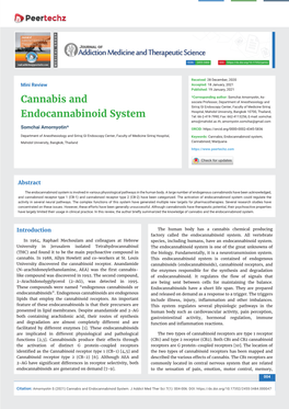 Cannabis and Endocannabinoid System