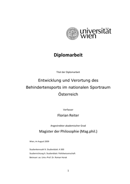 Diplomarbeit