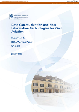 Data Communication and New Information Technologies for Civil Aviation