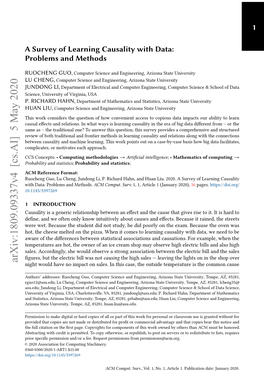 A Survey of Learning Causality with Data: Problems and Methods