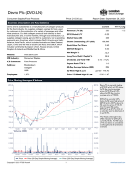 Devro Plc (DVO:LN)