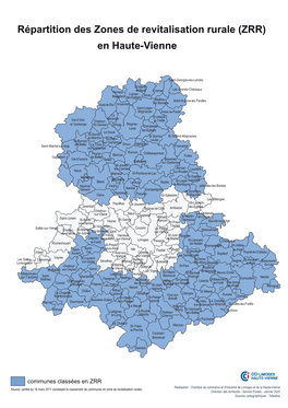 Répartition Des Zones De Revitalisation Rurale (ZRR) En Haute-Vienne