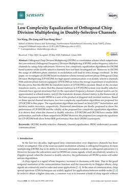 Low Complexity Equalization of Orthogonal Chirp Division Multiplexing in Doubly-Selective Channels