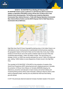 EU NAVFOR Press Briefing 20 Feburary 2012