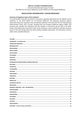 Regulatory Information 12152014