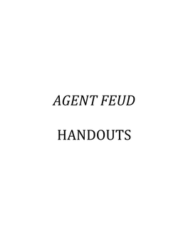 VPAR Agent Feud Handout