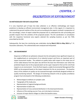 Chapter - 3 Description of Environment