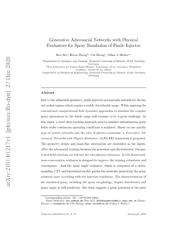 Generative Adversarial Networks with Physical Evaluators for Spray Simulation of Pintle Injector