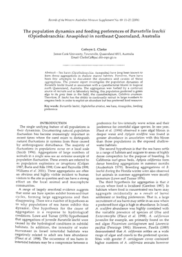 The Population Dynamics and Feeding Preferences of Bursatella Leachii (Opisthobranchia: Anaspidea) in Northeast Queensland, Australia
