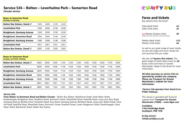 Bolton – Leverhulme Park – Somerton Road Circular Service