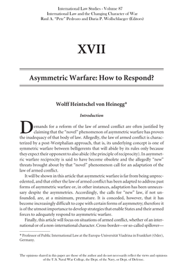 XVII Asymmetric Warfare