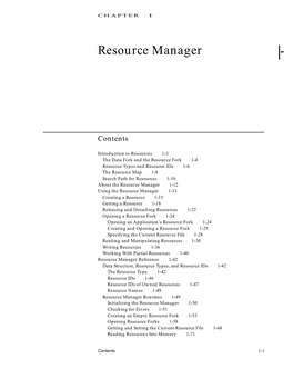 Resource Manager