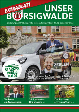 UNSER B RSIGWALDE Die Zeitung Der CDU Borsigwalde - - Nr