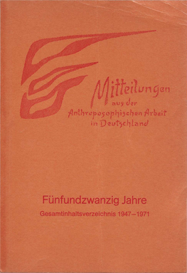 Gesamtinhaltsverzeichnis 1947-1971 Zu 